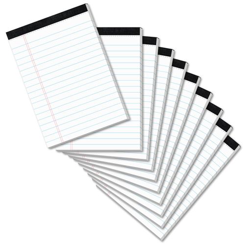 10 Pads Legal Pads 4x6 Inch Lined Ruled Perforated Writing Pad Small Notepads for Grocery List Shopping List To-Do List Narrow Rule Pad (30-Sheet/Pads) College Ruled Memo Pad Scratch Pad Lined Note
