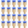 QitinDasen 20 Pieces 3D Printer PC4-M6 Pneumatic Connector, PC4-M6 Pneumatic Quick Fitting