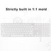 Allinside White Keyboard Cover for Mac Magic Keyboard with Touch ID and Numeric Keypad A2520 US Layout