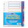 Tiger A4 10 part extra wide dividers for punched pockets x 1 set/pack
