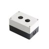 EPANO 2P Two Holes 22mm Diameter Push Button Control Switch Box Waterproof Electrical Accessory White Gray Black