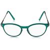 Foster Grant McKay Multifocus Round Reading Glasses, Rubberized Dark Teal with Gunmetal Temples/Transparent, 49 mm + 3