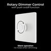 BG Electrical Intelligent Single Wall Dimmer Switch, 2 Way, Screwless Front Plate, Evolve, Pearlescent White, 200W, PCDCL81W