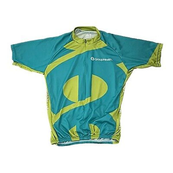 Atac Cycling Jersey Adult X-Large Green Blue Group Health Bike