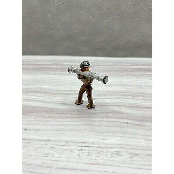 Barclay Manoil Lead Toy Soldier Bazooka 1940's Metal Painted Army Man Infantry