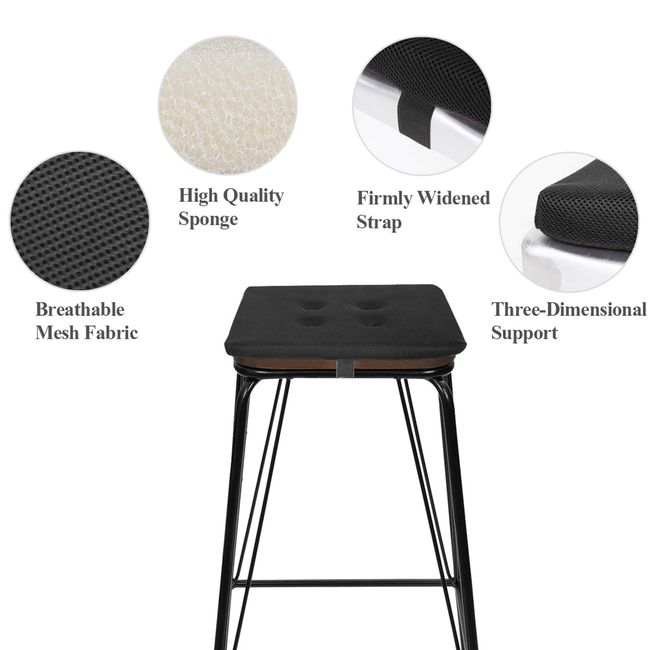 baibu Rectangle Bar Stool Cushions, Non-Slip Dining Bar Stool Cushion Pads  Kitchen Bench Stool Cushions with Machine Washable Cover - One Cushion