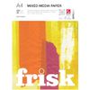 Frisk 23250004 Mixed Media Paper Pad A4, White