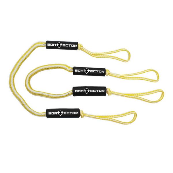 Extreme Max 3006.2741 BoatTector Bungee Dock Line Value 2-Pack - 5', Yellow/White
