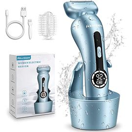 Electric Shaver for Women Best Electric Razor for Womens Bikini Legs Underarm Public Hairs Rechargeable Trimmer with Detachable Head Cordless Wet Dry Use