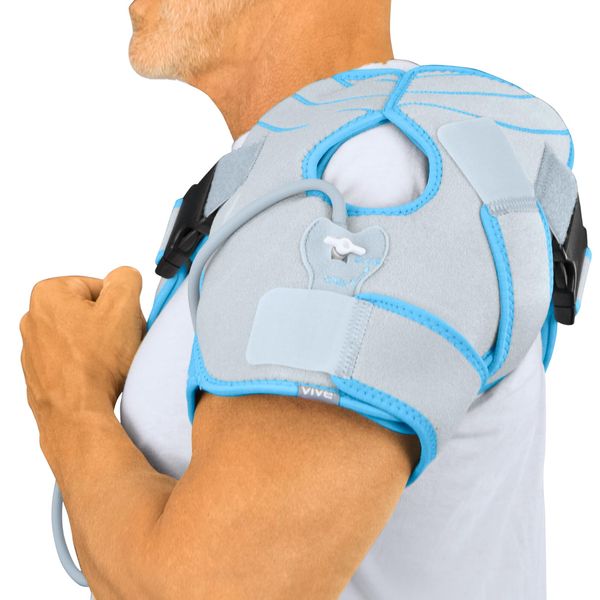 Arctic Flex Shoulder Ice Pack Brace - Cold Compression Wrap with Pump - Supports Rotator Cuff, Frozen Shoulder, Tendinitis, Dislocated Joints, Labrum Tears, Pain, Sprains - Fits Left or Right Shoulder