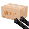 GTSE 10m Expandable Braided Cable Sleeve, 20mm Flat Diameter, Polyester (PET) Cable Wrap/Tidy Tube