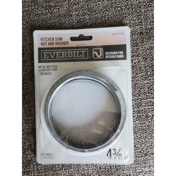 Everbilt Kitchen Sink Strainer Nut and Washer 4-3/8" Brand New In Box.