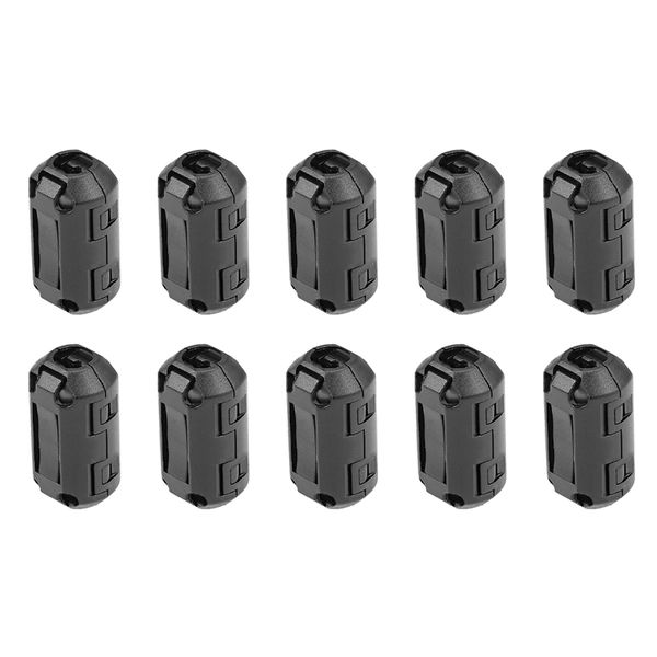 Rebower Clip-on Ferrite Ring Core- 7mm / Black / 10pcs