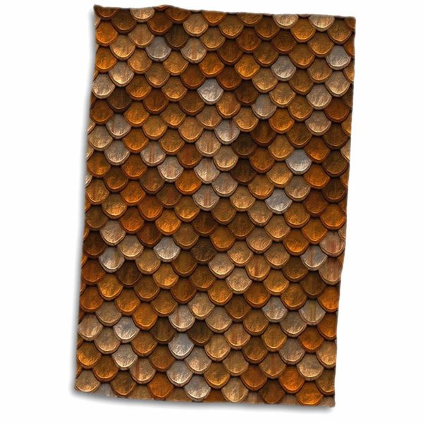 3D Rose Print of Copper and Brass Scales TWL_205068_1 Towel, 15" x 22"