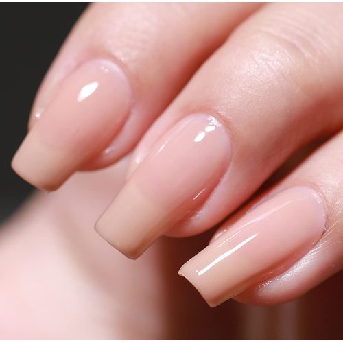 FZANEST Nail Polish Nude Set,Sheer Natural Milky Pink Collection 6 Colors Gel Polish Soak Off LED UV Varnish Nail Art Manicure Kit