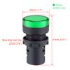 uxcell 2Pcs Green Indicator Light AC/DC 24V, 22mm Panel Mount, for Electrical Control Panel, HVAC, DIY Projects