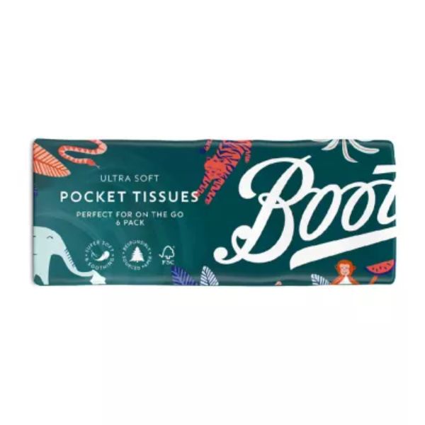 Boots Kids Pocket Pack Tissues 6 Pack