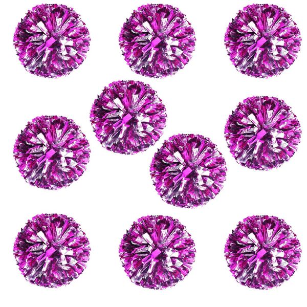 GeneX Cheerleader Cheerleader Set of 10 Hand Free Cheer Pom Tape, Plated Tape, Cheer Girls, Baseball, Cheer Support, Sports Events, Academic Conferences, Recitals, Props for Kids, Adults, Fancy Dress Up