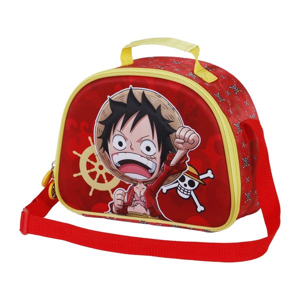 One Piece Luffy-3D Frühstückstasche, Rot