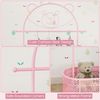 3 Height Adjustable Kids Clothes Rack w/ Bottom Storage Shelf 4 Universal Wheel