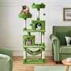Cat Tree, 62.2In Cat Tower for Indoor Cats, Multi-Level Cat Condo with Platform