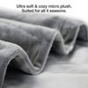 PetFusion Premium Medium Hundedecke (112x86 cm). Reversible Grey Micro Plüsch. [100% weicher Polyester]