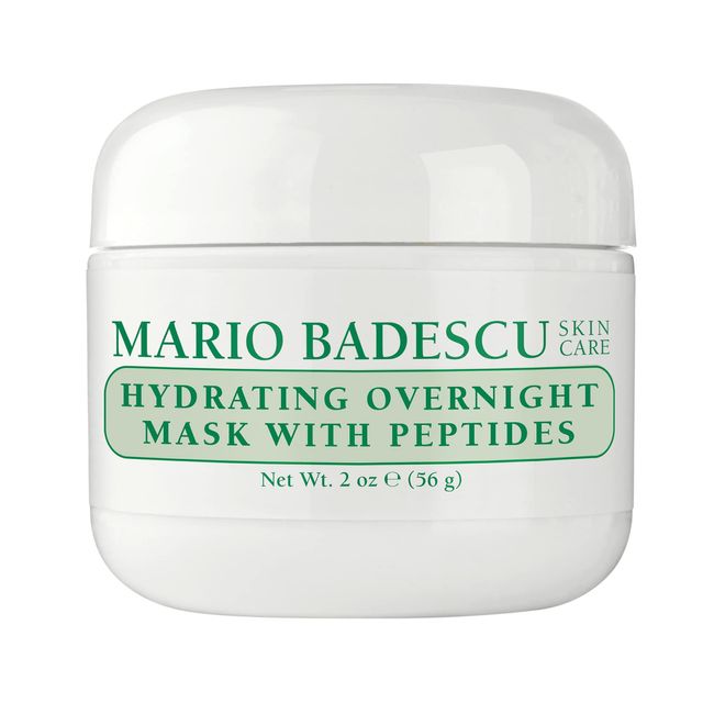 Mario Badescu Hydrating Overnight Mask with Peptides for All Skin Types | Anti-Aging Sleep Mask that Hydrates | Formulated with Palmitoyl Pentapeptide-4 and Palmitoyl Tetrapeptide-7| 2 fl OZ