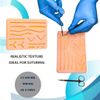 Suturing Tools for Medical & Nursing Students, Large Silicone Pad with wounds