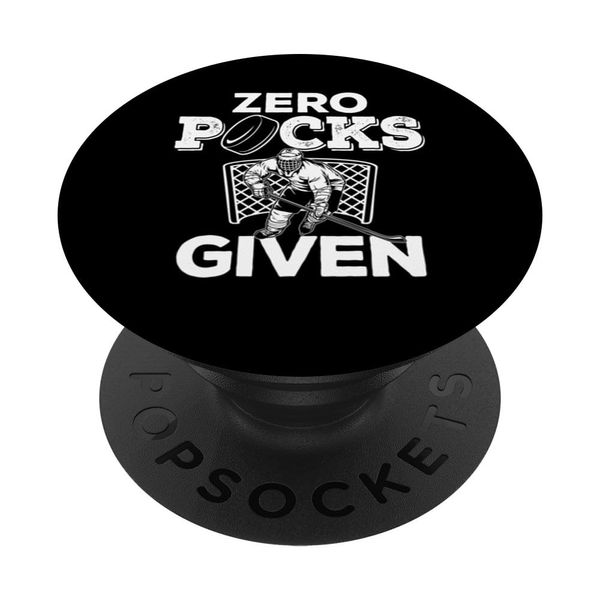Zero pucks given I love ice hockey PopSockets Swappable PopGrip