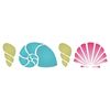 Ocean Stencil, 6.5 x 1.5 inch - Sea Shell Nautical Seashore Reef Border