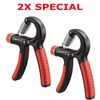 2 Hand Grip Strength Power Trainer Gripper Strengthener Adjustable Gym Exerciser