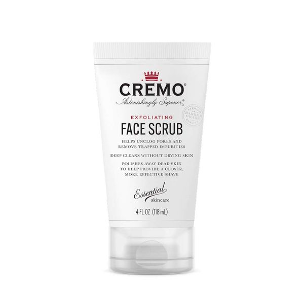CREMO - Exfoliating Face Scrub For Men - With Natural Walnut Shells - 118ml