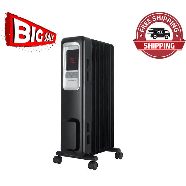 Pelonis space heater 1500-watt portable digital electric oil-filled radiant