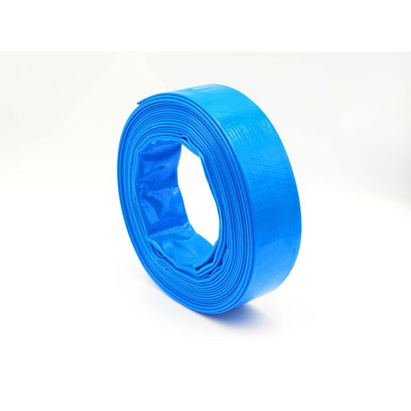 Flachschlauch Ø 76 mm | 3 Zoll - 10 Meter | 5 bar Betriebsdruck | Betonschlauch | PVC blau