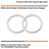 iJDMTOY 90mm White/Amber Switchback LED Halo Ring Retrofit Lighting Kit