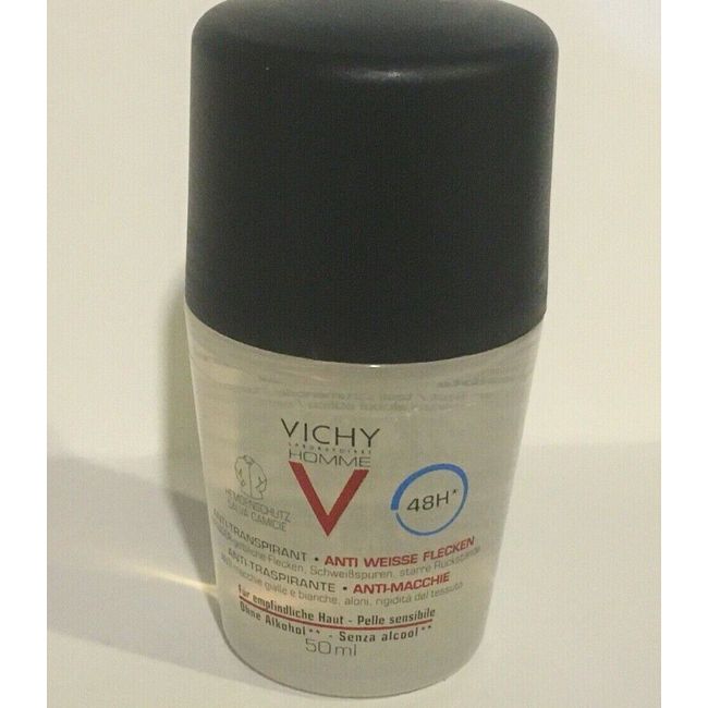 Vichy Homme 48HR Anti-Perspirant Deodorant Anti-Marks 50ml New