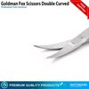 Dental Goldman Fox Scissors Double Curved Micro Iris Gum Super Cut Shears