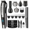 Brightup Beard Trimmer for Men - 19 Piece Beard Trimming Kit with Hair Clippers, Electric Razor - IPX7 Waterproof Mustache, Face, Nose, Ear, Balls, Body Shavers - Ideal Gifts, FK-8688T