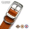 Ancol Comfortable Durable Safe Leather Stud Tan Collar Pet Training Accessory 35-43 cm, Size 4