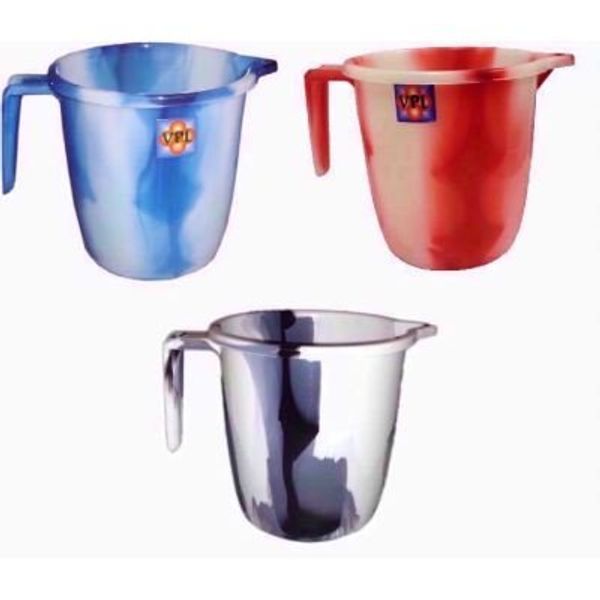 Assorted Double Colour Plastic Jug 1.5LTR Bathroom Bath Shower Home Multi-Purpose