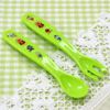 LEC Anpanman Children's Tableware, Spoon & Fork (Green)