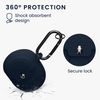 kwmobile Earphone Case for Google Pixel Buds Pro - Locking Silicone Drop Proof Navy Blue