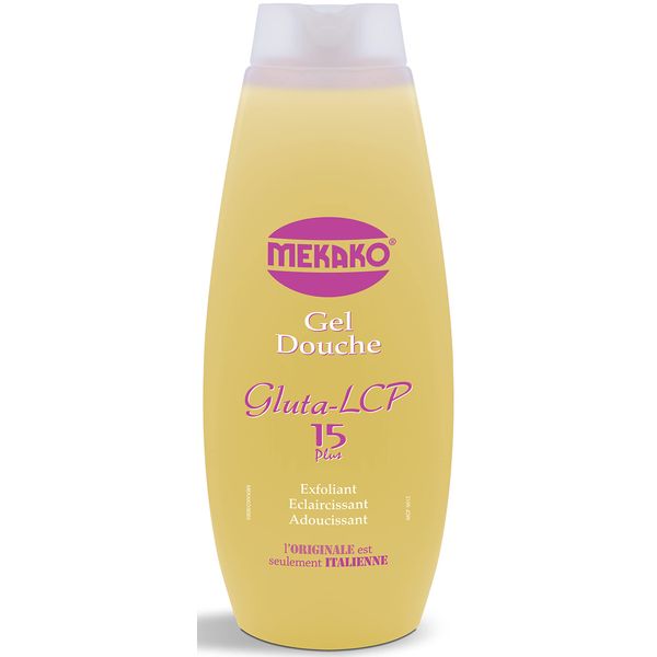 Mekako Gel Douche Gluta Lcp Exfoliant, Eclaircissant, Adoucissant - 420 ml