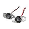 LED Red Mini Surface PC Side Marker Trailer Light - Clear Lens 5" Wire