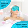 Cooling Ice Gel Eye Mask Reusable Eye Masks, Sleeping Mask with Plush Backing for Headache, Puffiness, Migraine, Stress Relief (Blue)…