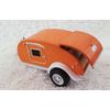 Teardrop Trailer Orange Silver Rims 1/64 Diorama Diecast Model