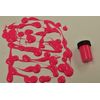 DirectGlow 3/4oz UV Blacklight Reactive Fluorescent Acrylic Paints (Pink)