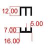 4mm Set Glasführungsprofile - Schiebetürprofile (80, weiss)