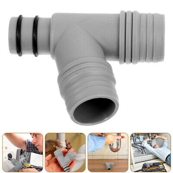 Sink Drain 3-ways Pipe Connector Kitchen Basin Pipe Drain Overflow Pipe Adapter