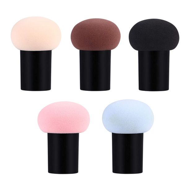 Frcolor Makeup Sponge, Makeup Sponge Puff for Wet and Dry Use, Foundation, Foundation, Concealer, Cosmetic Tools, Set of 5 (Mixed Colors)